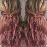 Brown Blonde Pink Ombre hairstyles