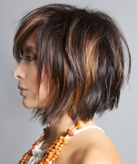 Choppy Balayage Bob with Bangs- Bob hairstyles