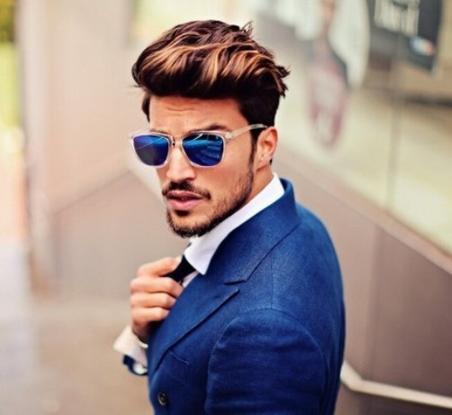 Colored Hairstyle Pompadour Hairstyles for Men