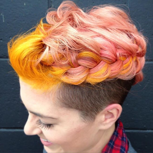 Colorful and Creative Short Styles Undercut Hairstyles