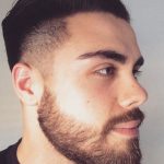 Combed Back Hair with Beard- Sides shaved hairstyles and haircuts for men