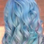 Cotton Candy Blue Curls- Pastel blue hairstyles