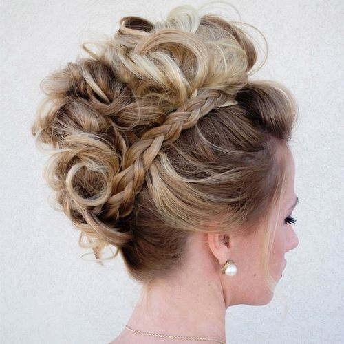Creative Faux hawk Updo Christmas and New Year Eve Hairstyles