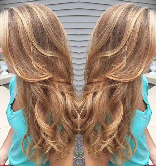 Curly Caramel Hairstyle- Blonde balayage looks