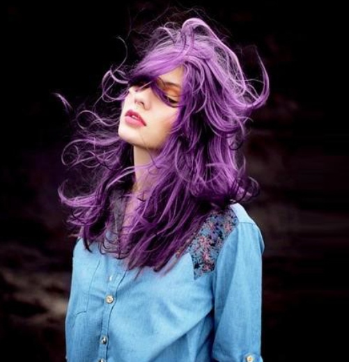 Dark Purple Hues Pastel Purple Hair