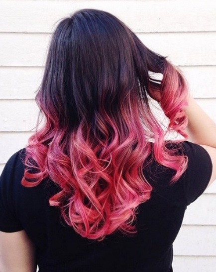 Dark to Light Ombre- Pink ombre hairstyles