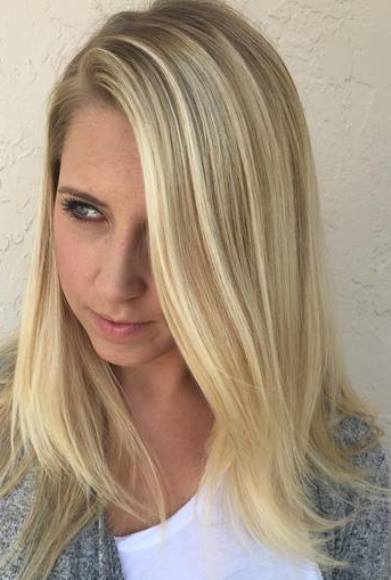 Deep Side Part Style- Blonde balayage looks