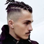 Double Braided Mohawk Hairstyle Zig Zag braids for men
