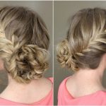 Double Fishtail Bun with Updo Braided Bun Hairstyles