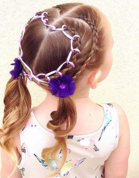 Double Heart Braid- Braided pigtail hairstyles