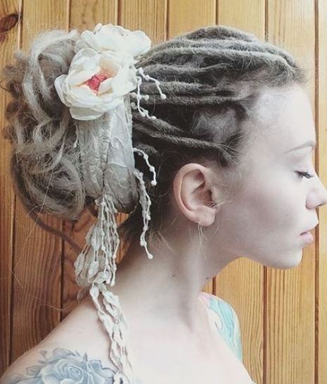 Elegant Dreadlock Bun Updo Dreadlocks for women