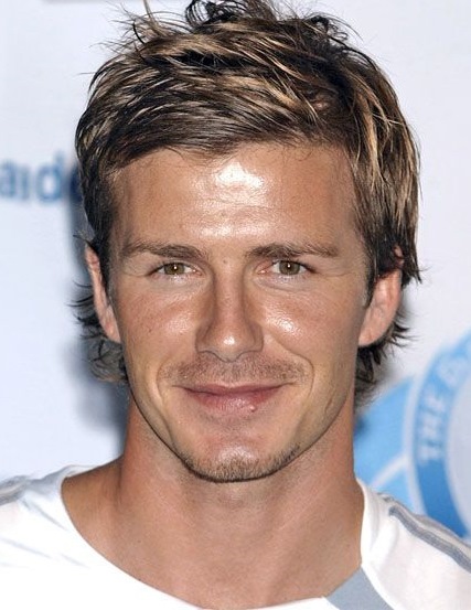 Elongated Razored Haircut with Sun Kissed Touches- David Beckham Haircuts