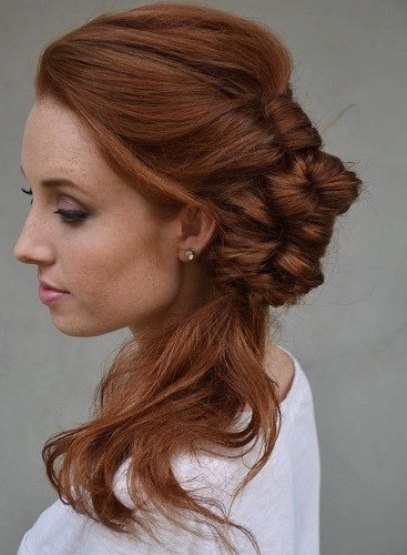 Fancy Updo with Side Pony- Side ponytail hairstyles