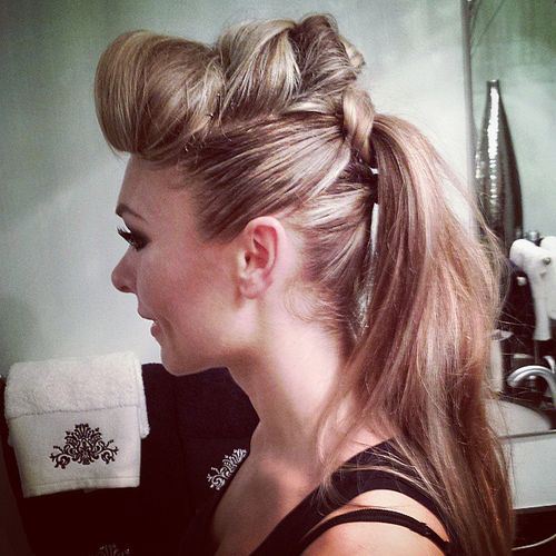 Faux Hawk Ponytail Wavy Ponytail hairstyles