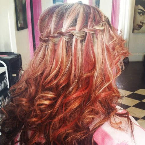 Fire and Ice Waterfall Braid Styles