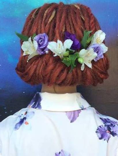 Flowery Short Dreadlocks for women