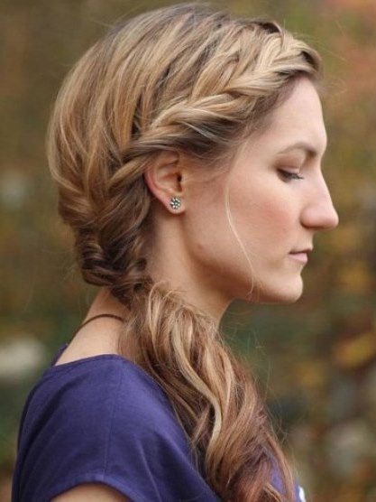 Flowy Side Braid- French braid ponytails