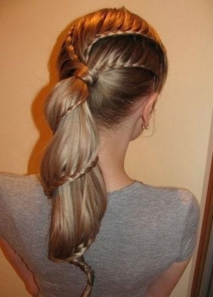 French Braided Ponytail- Ponytail hairstyles