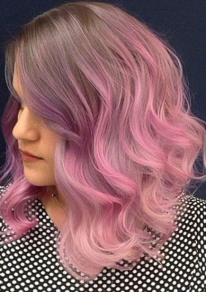 Gorgeous Purple Fade- Pastel pink hairstyles