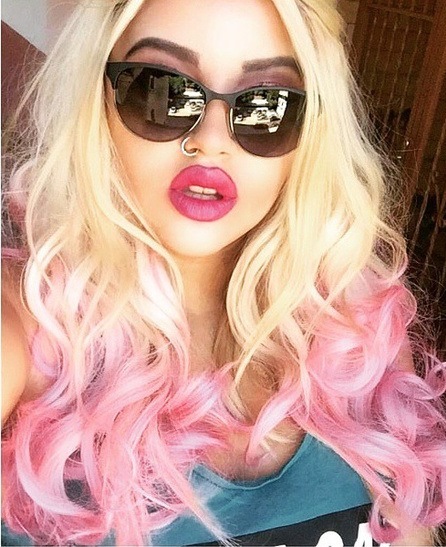 Blonde hair to Sugary Pink- Pink ombre hairstyles