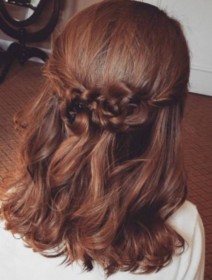 Half Updo with Braided Details- Classy updos