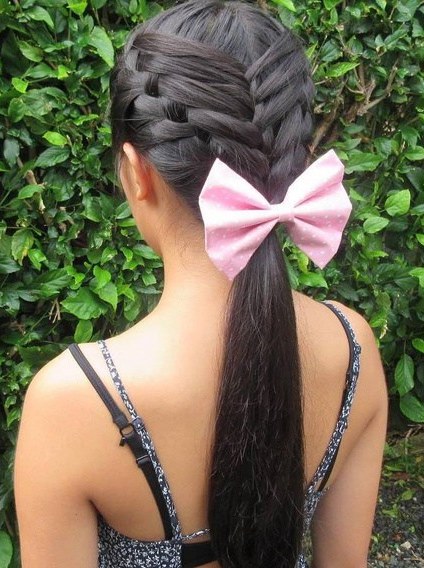 Intricate and Adorable French Braid ponytails