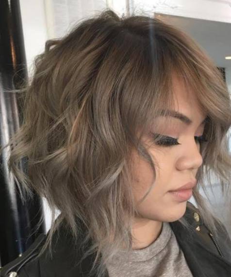 Light Ash Brown Wispy Bob- Bob hairstyles