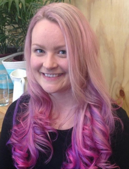 Light Pink Gradient- Pink ombre hairstyles