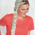 Long Blonde Side Braid Christmas and New Year Eve Hairstyles