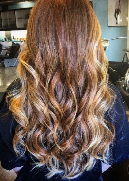 Waist Length Ombre Curls- Soft ombre hairstyles