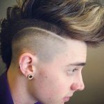 Long Men’s Haircut with Shaved Sides- Sides shaved hairstyles and haircuts for men