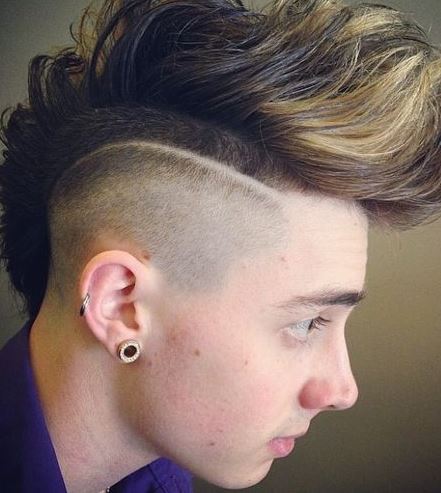Long Men’s Haircut with Shaved Sides- Shaved sides hairstyles and haircuts for men