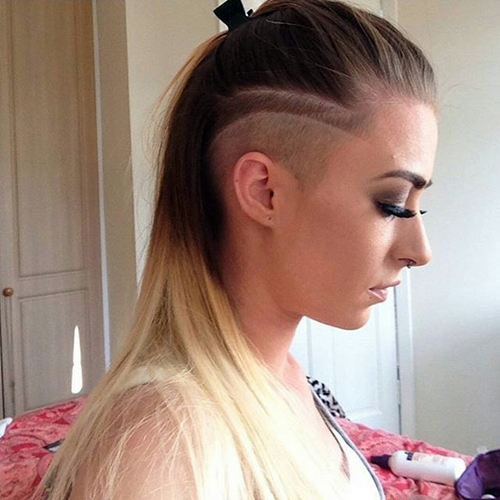 Long and Blonde Undercut Hairstyles