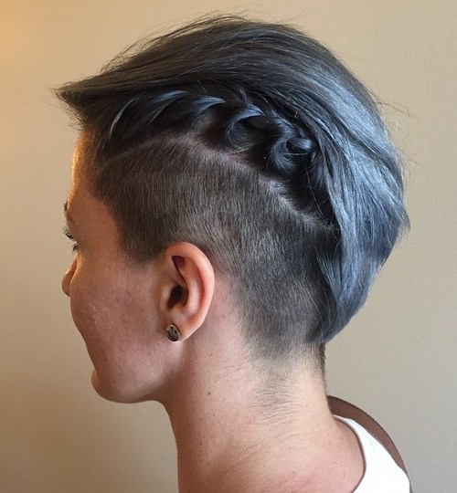 Loop Braid Undercut Hairstyles