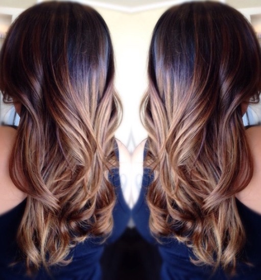 Loose Brunette Curls- Soft Ombre hairstyles