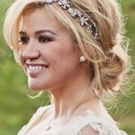 Loose Updo with a Fancy Headband- Wedding hairstyles for medium hair