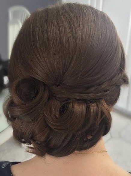 Low Updo with Pin Curls- Classy updos