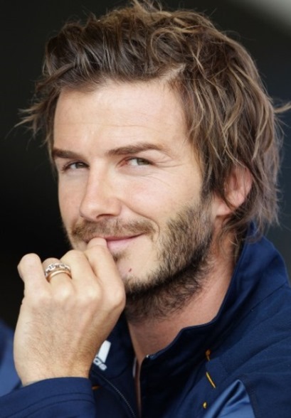 Medium Haircut and Disheveled Hairstyle- David Beckham Haircuts