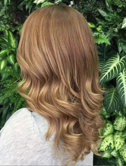 Medium Light Copper Curls- Soft Ombre Hairstyles