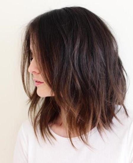 Messy Bob with Lightened Ends- Bob hairstyles