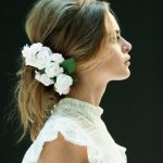 Messy Pony with a Bouffant- Wedding hairstyles for medium hair