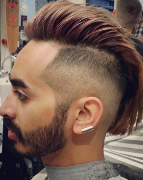 Mohawk Hairstyle- Side parted Men's hairstyles