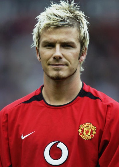 Outgrown and Bleached Hair- David Beckham Haircuts