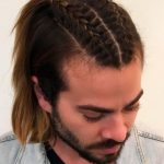 Partially pony with zig zag Braides  for Men