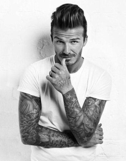 Pompadour with Extra Voluminous Top- David Beckham Haircuts