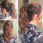 Ponytail with a Lace Braid Wavy Ponytails