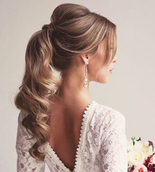 Poofy Ponytail with Bump Wavy Ponytail hairstyles