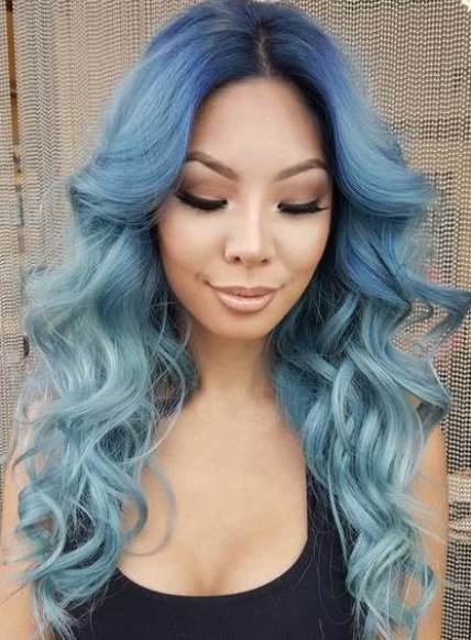 Pretty Pastel- Blue ombre hairstyles