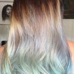 Rainbow Ombre Waves- Pastel blue hairstyles