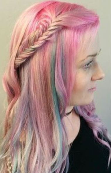 Rainbow of Colors- Pastel pink hairstyles